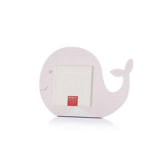 Fotolijst walvis 10x10 cm - roze - model 421