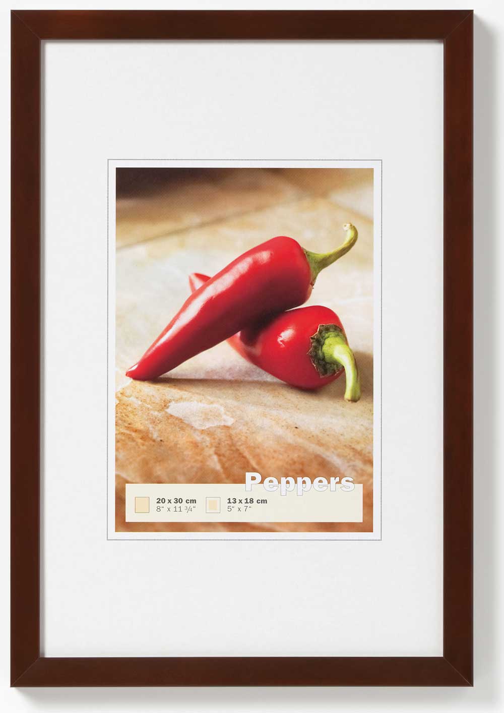 Houten fotolijst - Peppers – bruin